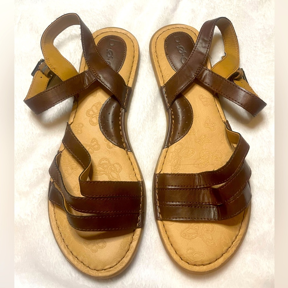 BOC Brown Leather strappy Sandle size 11